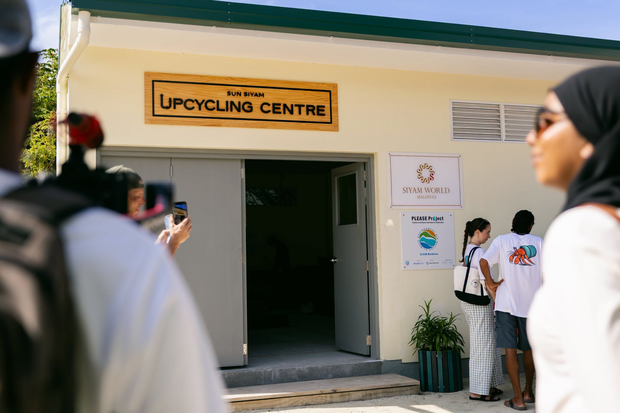 Upcycled products at Siyam World's upcycling centre