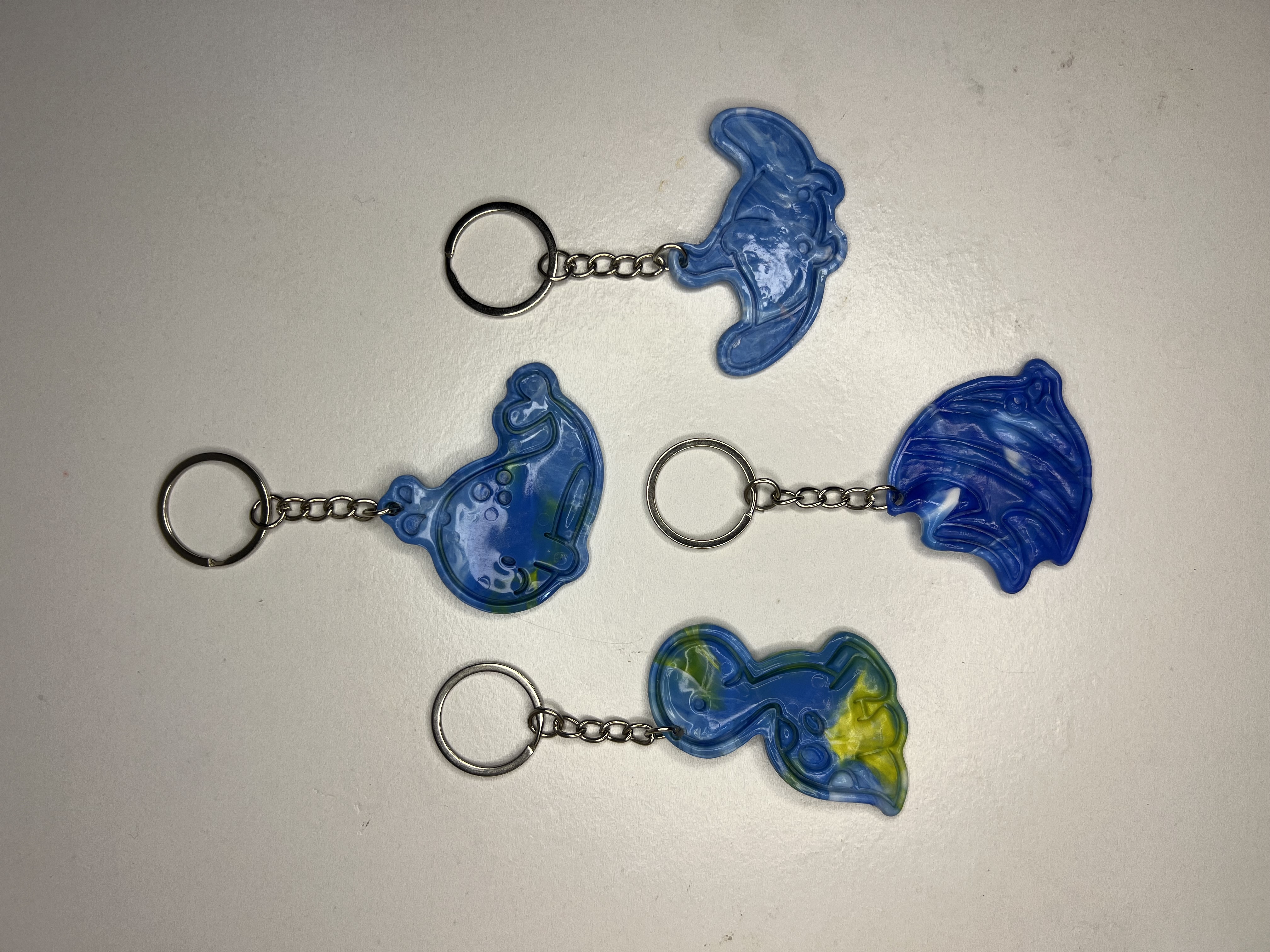 Blue dolphin keychains